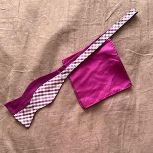 Jos. A. Bank Purple Pocket Square and Bow Tie Set